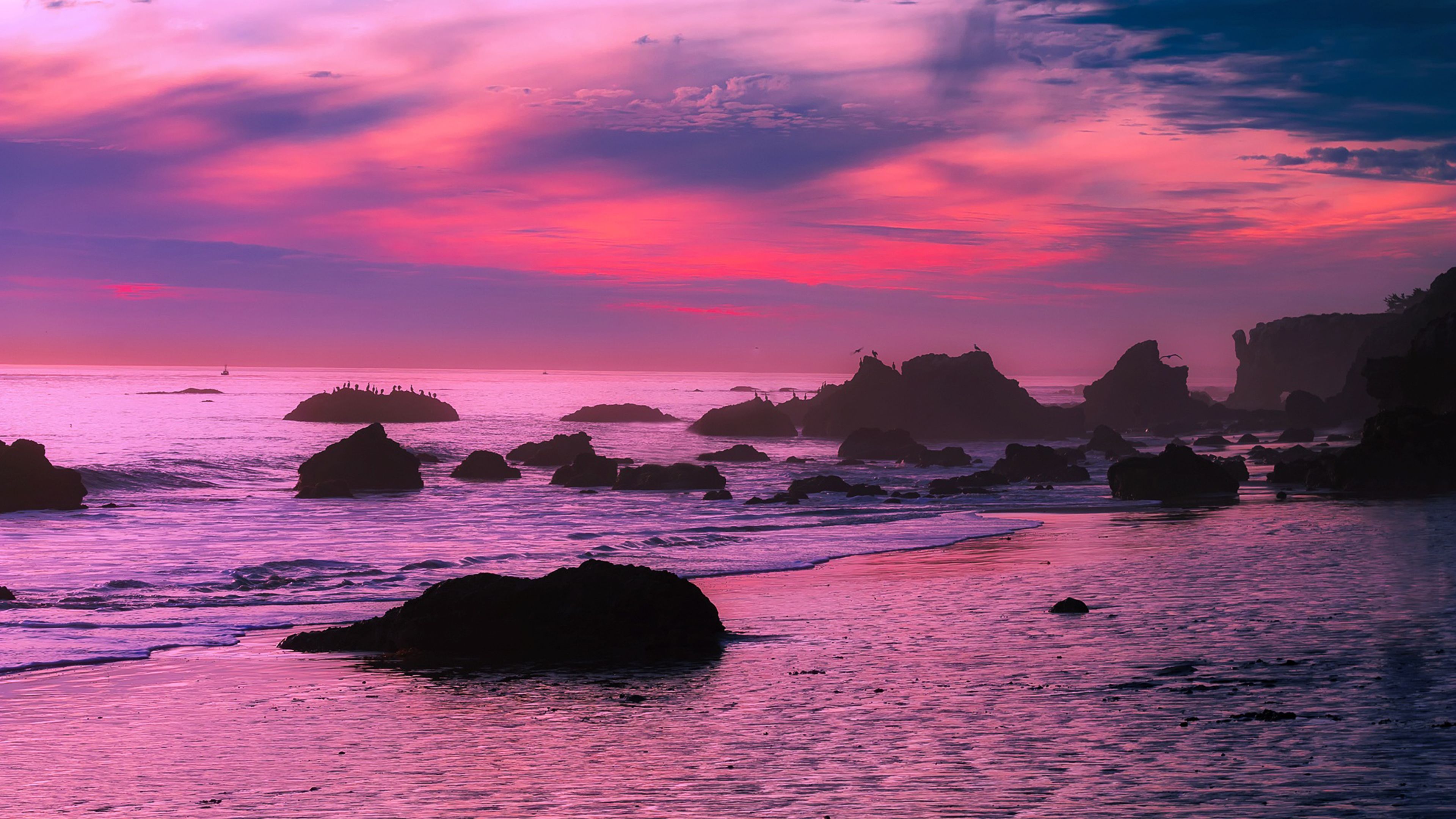 A beautiful sunset over the rocky coastline of California's Big Sur region. - Chromebook