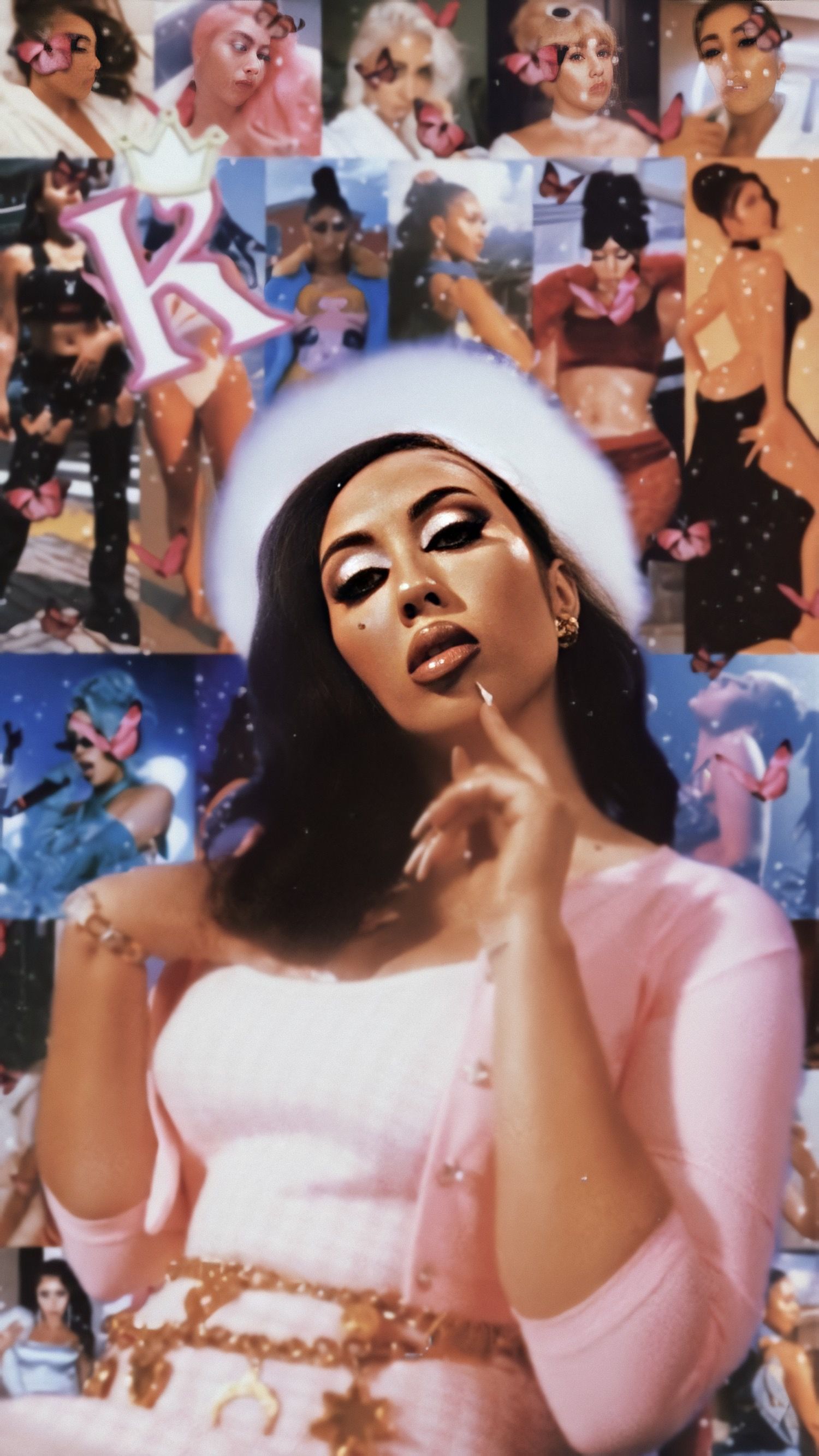 A collage of pictures with the letter k - Kali Uchis