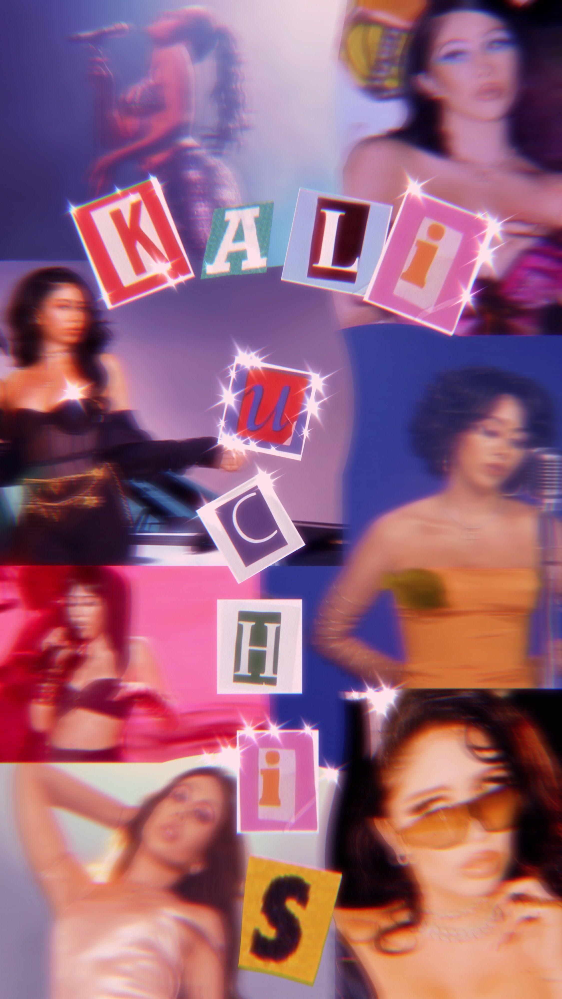 A collage of pictures with the word kali in them - Kali Uchis