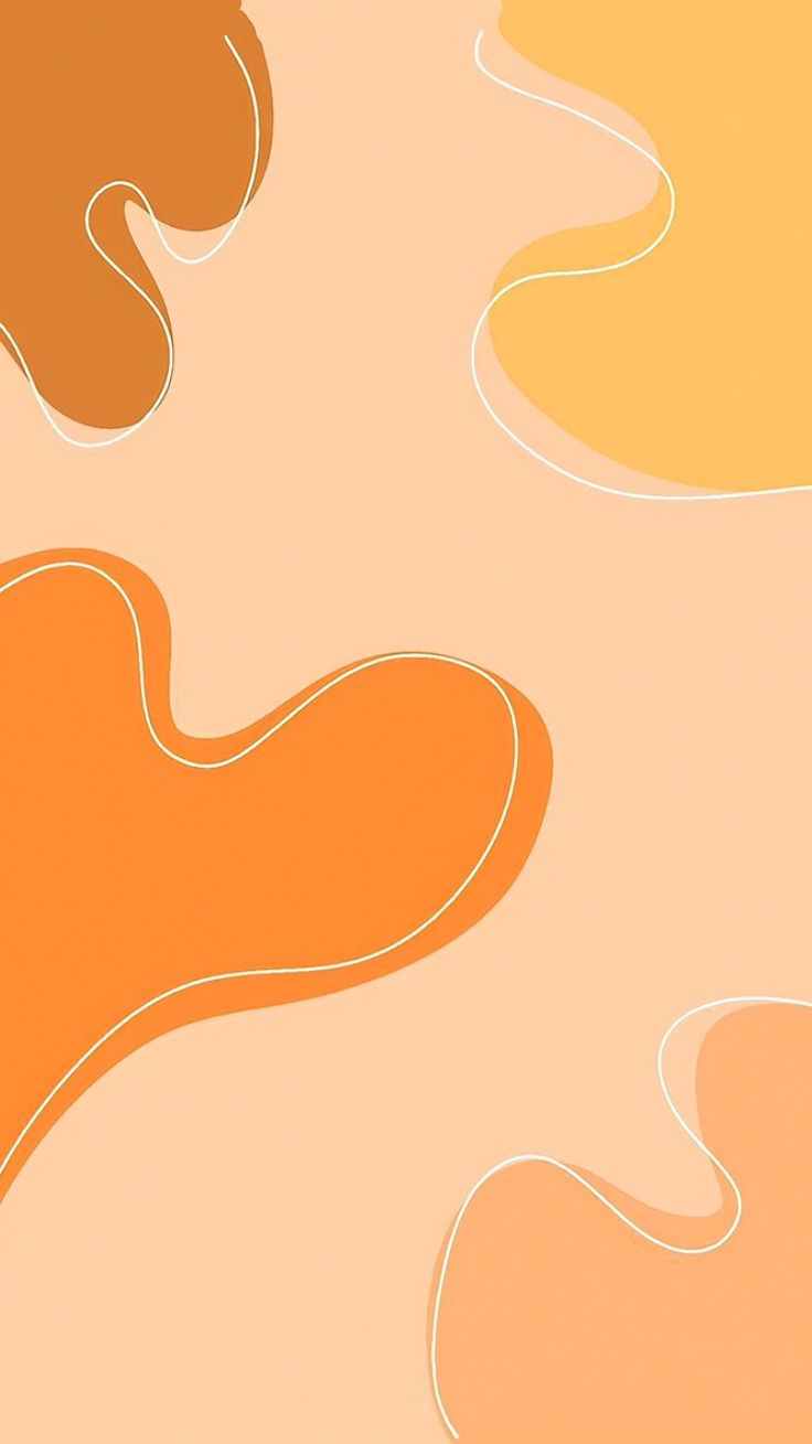 A close up of an orange and yellow abstract design - Orange