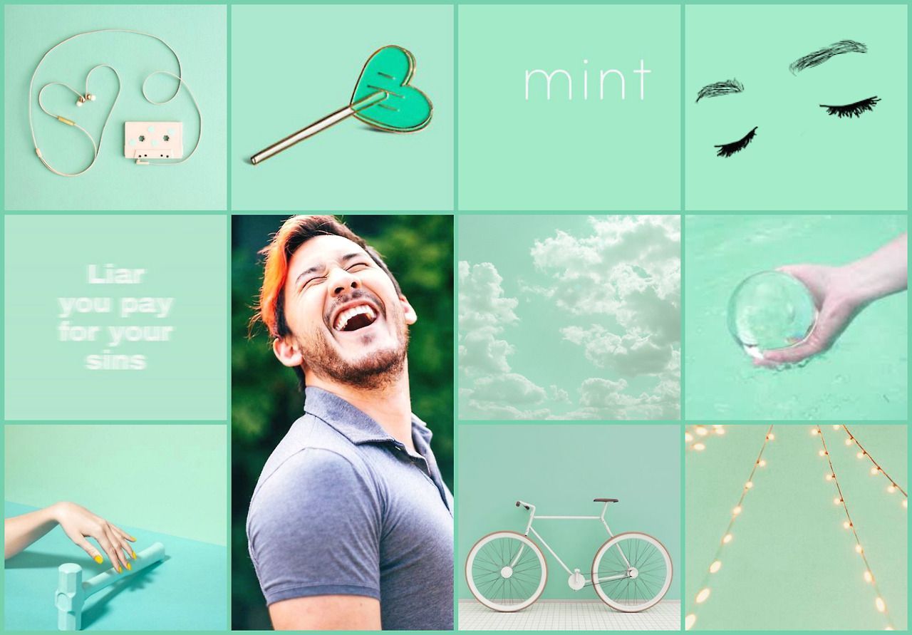 logged out : Pastel Green Markiplier Aesthetic Wallpaper