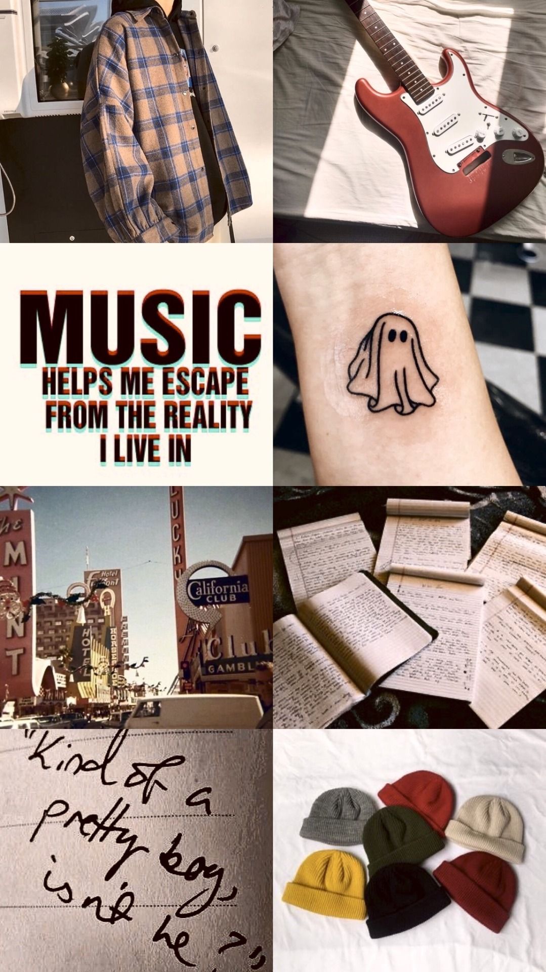 A collage of pictures with the words music and escape - Markiplier