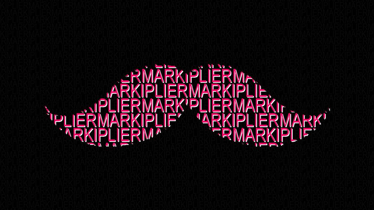 A pink mustache with the word perplexed on it - Markiplier