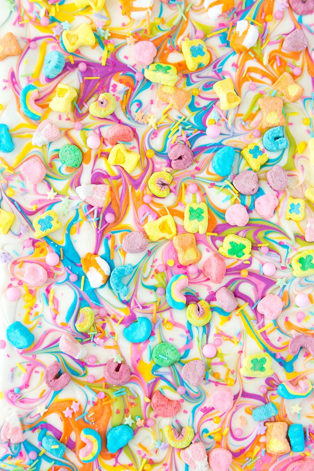 Rainbow Lucky Charms Chocolate Bark