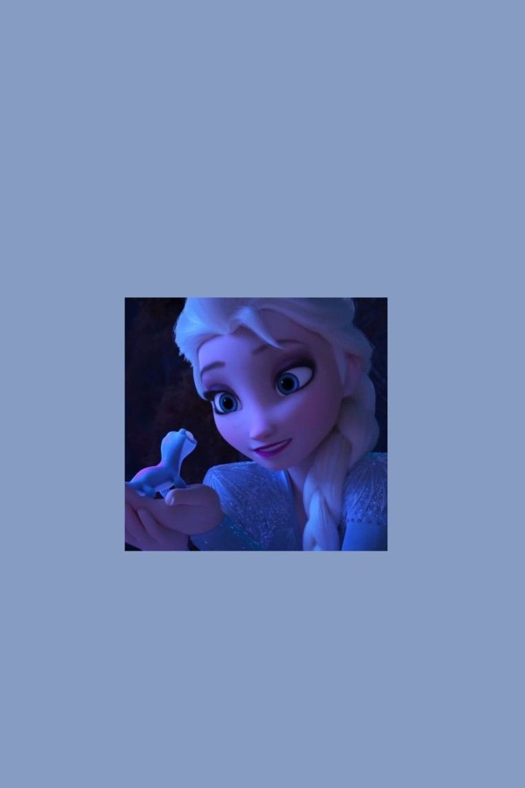 Elsa from Frozen with a blue background - Elsa