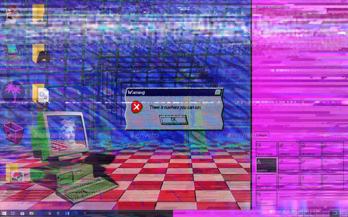 A computer screen with an error message - Windows 95