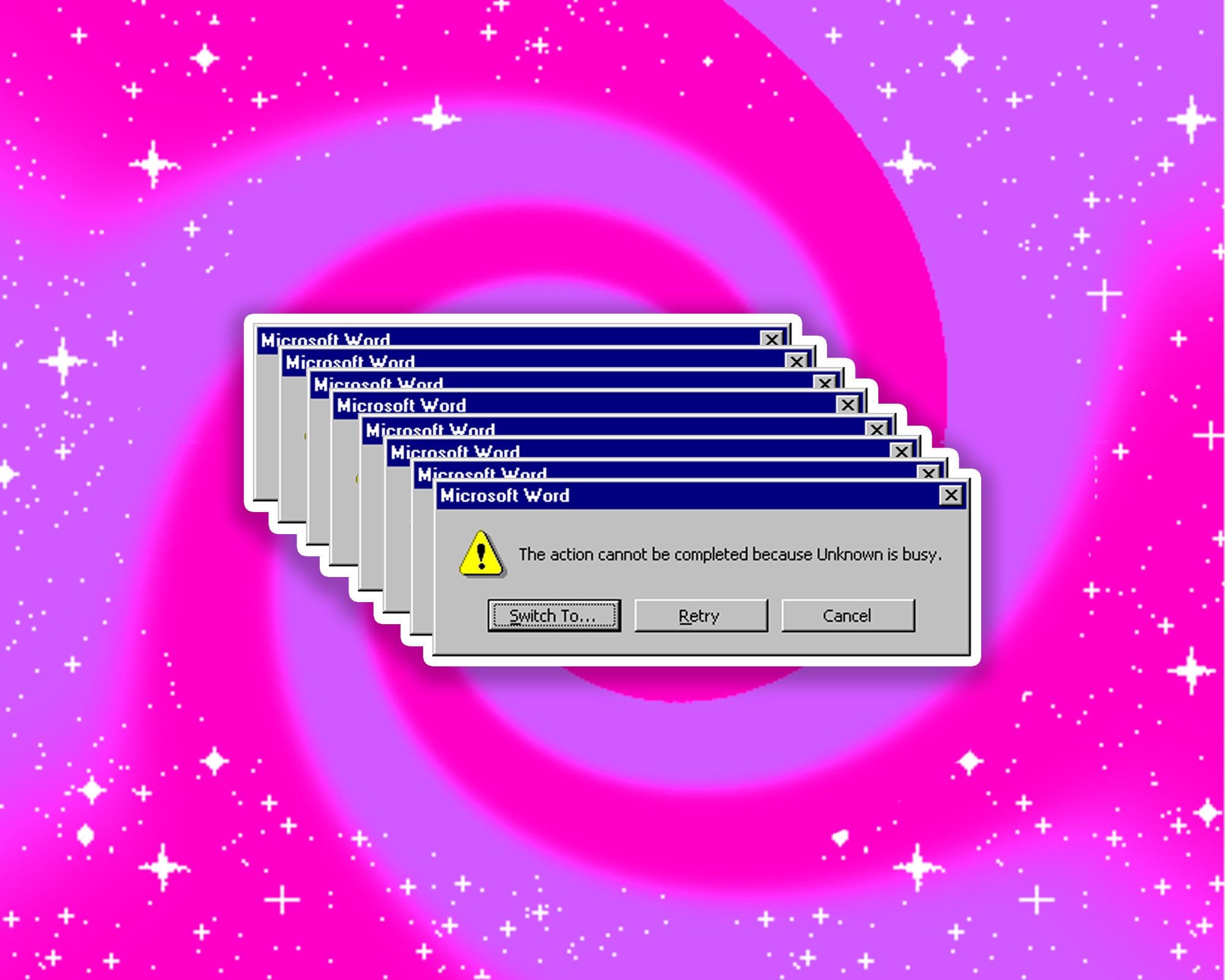 Windows 98 Error Message Sticker 90s Aesthetic
