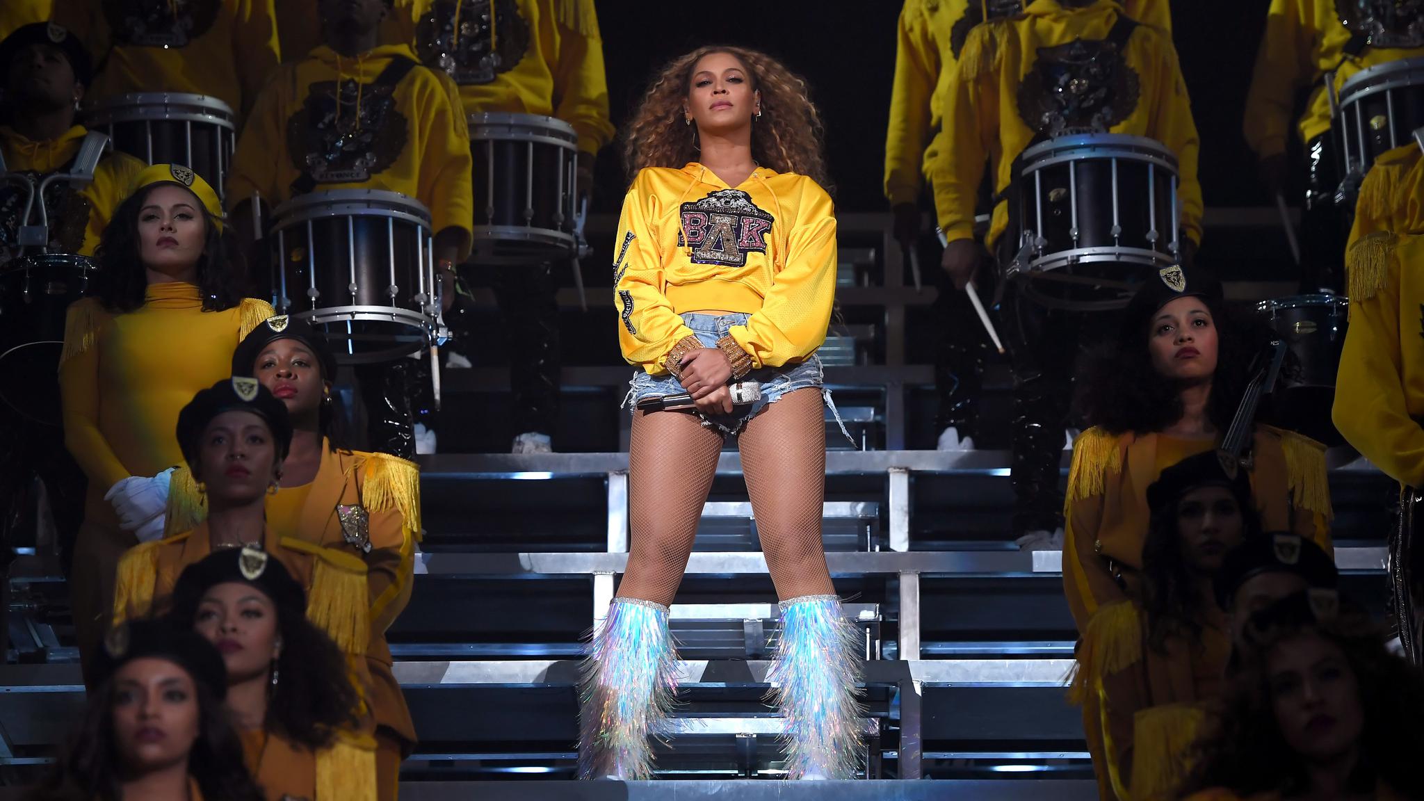 Beyoncé performs at the 2018 Coachella Valley Music and Arts Festival in Indio, California, on Saturday, April 21, 2018. - Beyonce