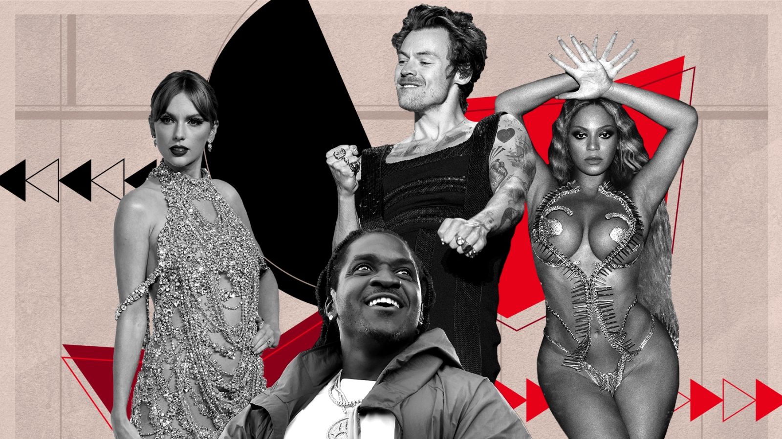 A collage of people in various poses - Beyonce