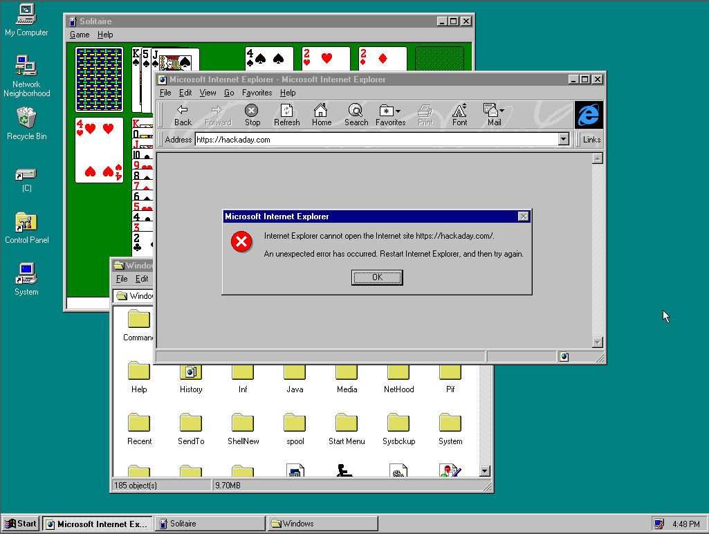 A screenshot of the windows 95 operating system - Windows 95