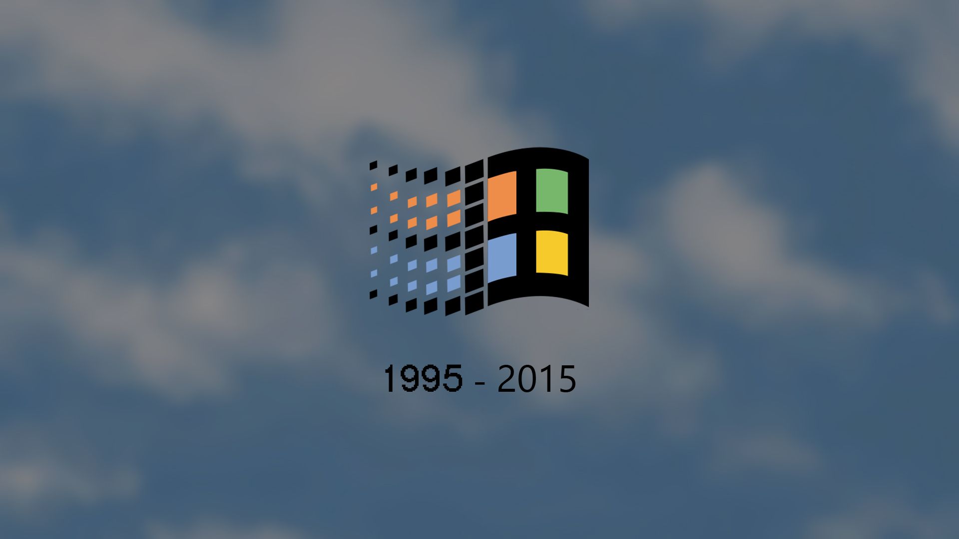 A windows 95 logo on the sky - Windows 95, Windows 98
