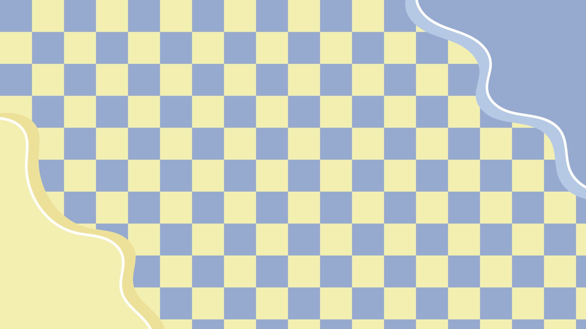 aesthetic cute pastel yellow and blue checkerboard, checkers modern frame backdrop illustration, perfect for wallpaper, backdrop, postcard, banner, background