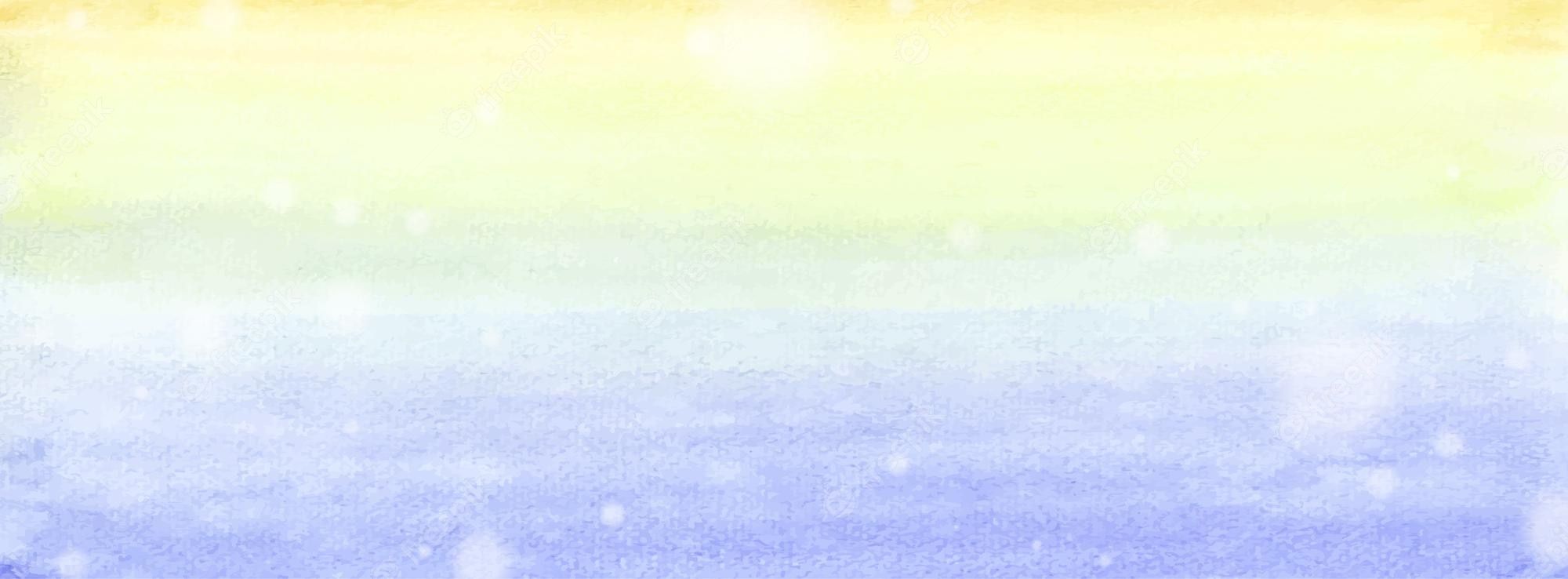 A gradient of blue, green, and yellow watercolor paint - Pastel yellow