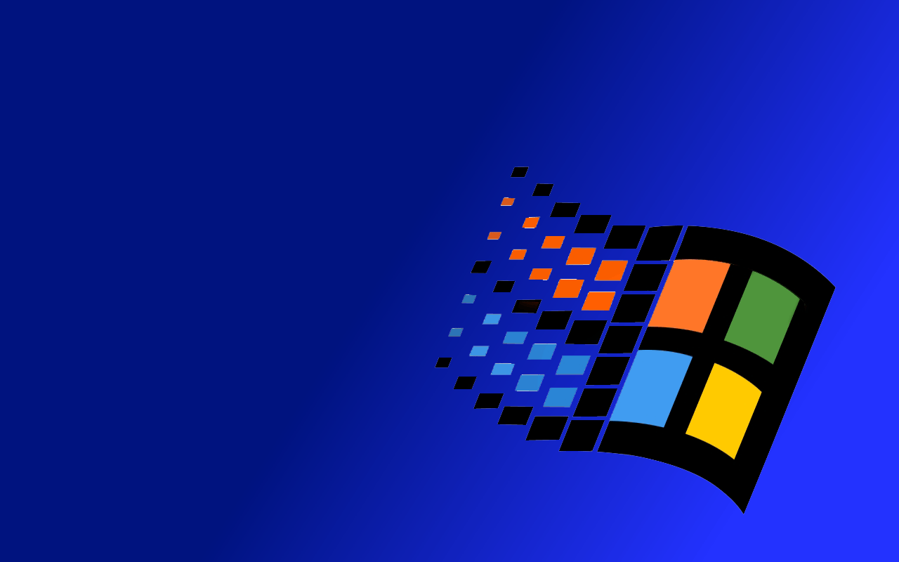 An abstract representation of the Windows logo - Windows 98