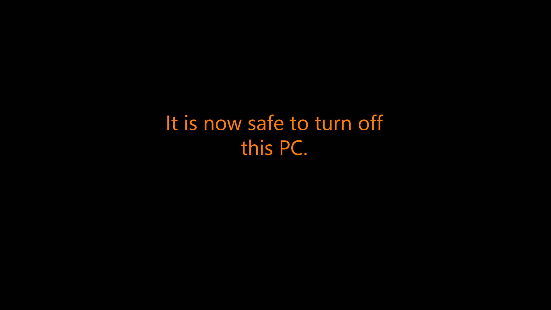 It is now safe to turn off this PC. - Windows 95