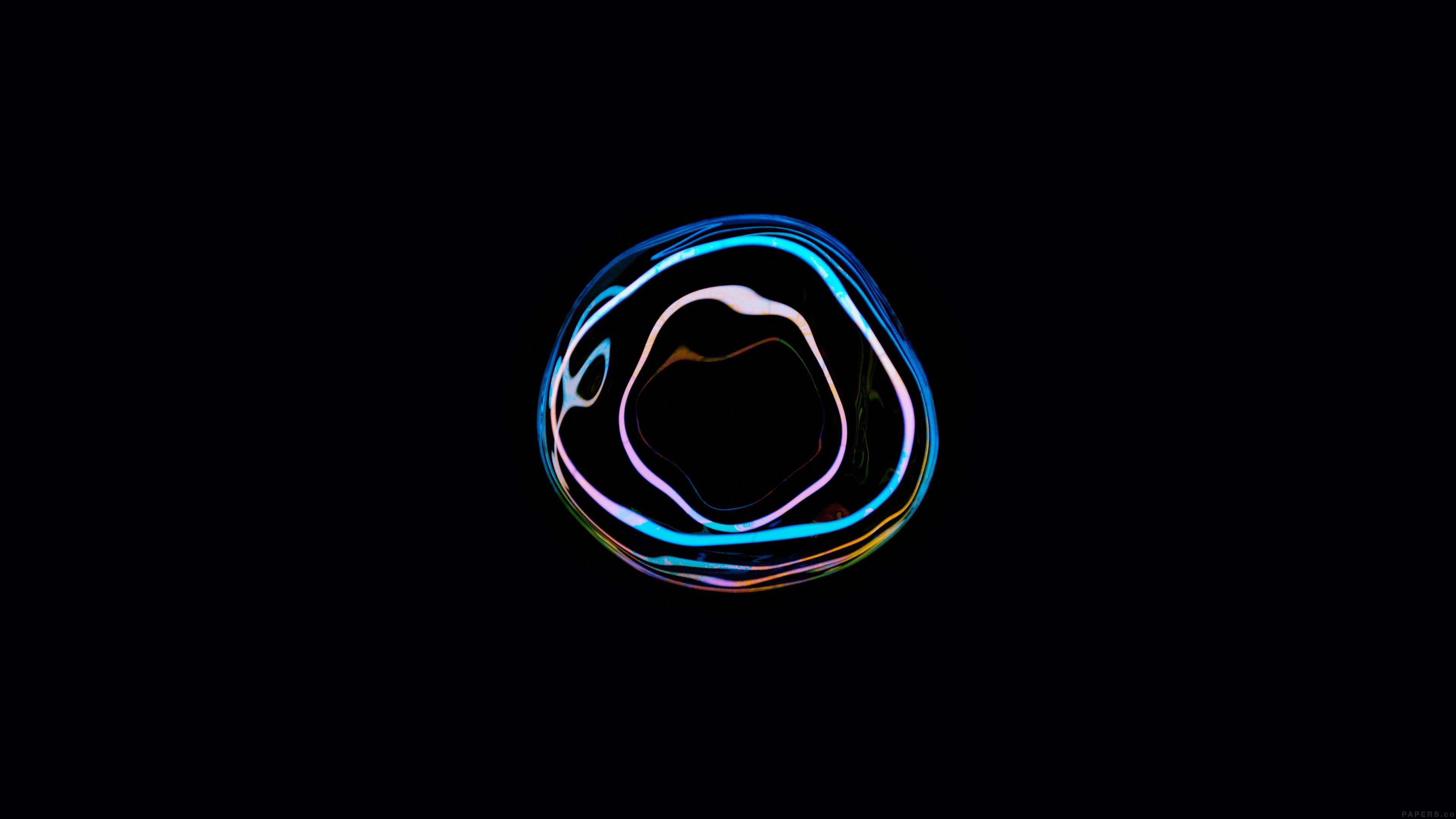 A soap bubble on a black background - Apple Watch