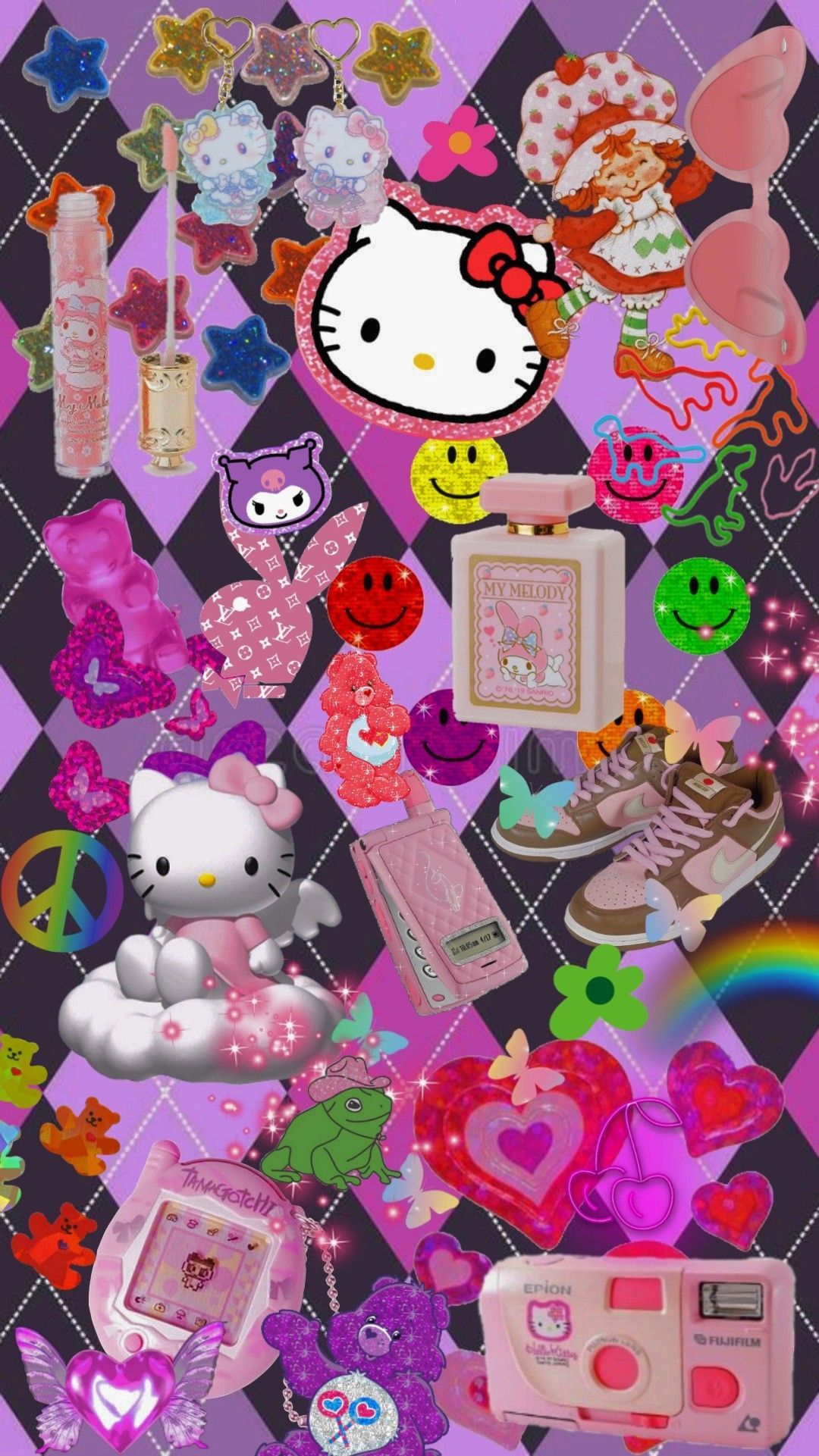 Y2k wallpaper. Hello kitty wallpaper, Y2k wallpaper, Kitty wallpaper