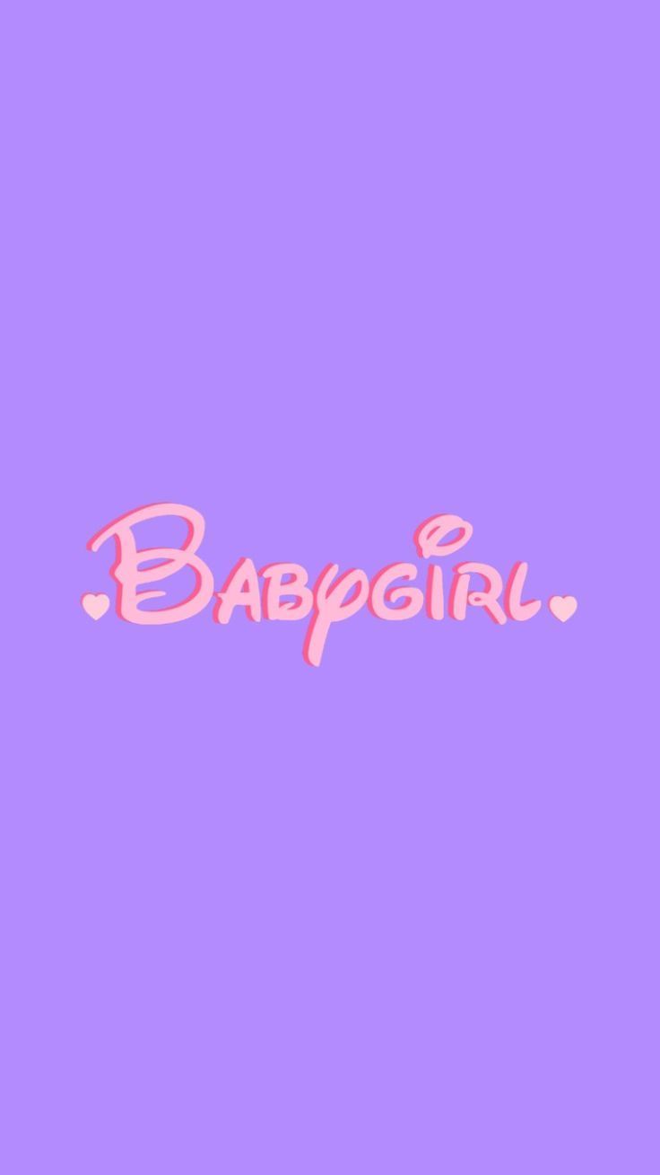 The babygirl logo on a purple background - Baddie, baby