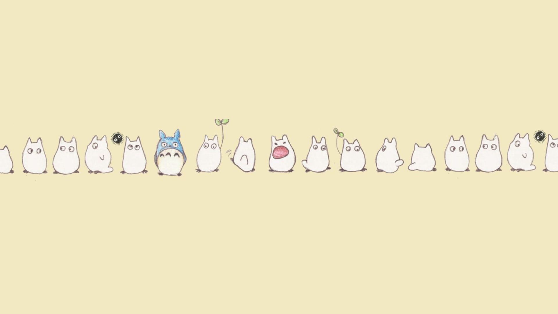 A line of cats standing on their hind legs - Kawaii