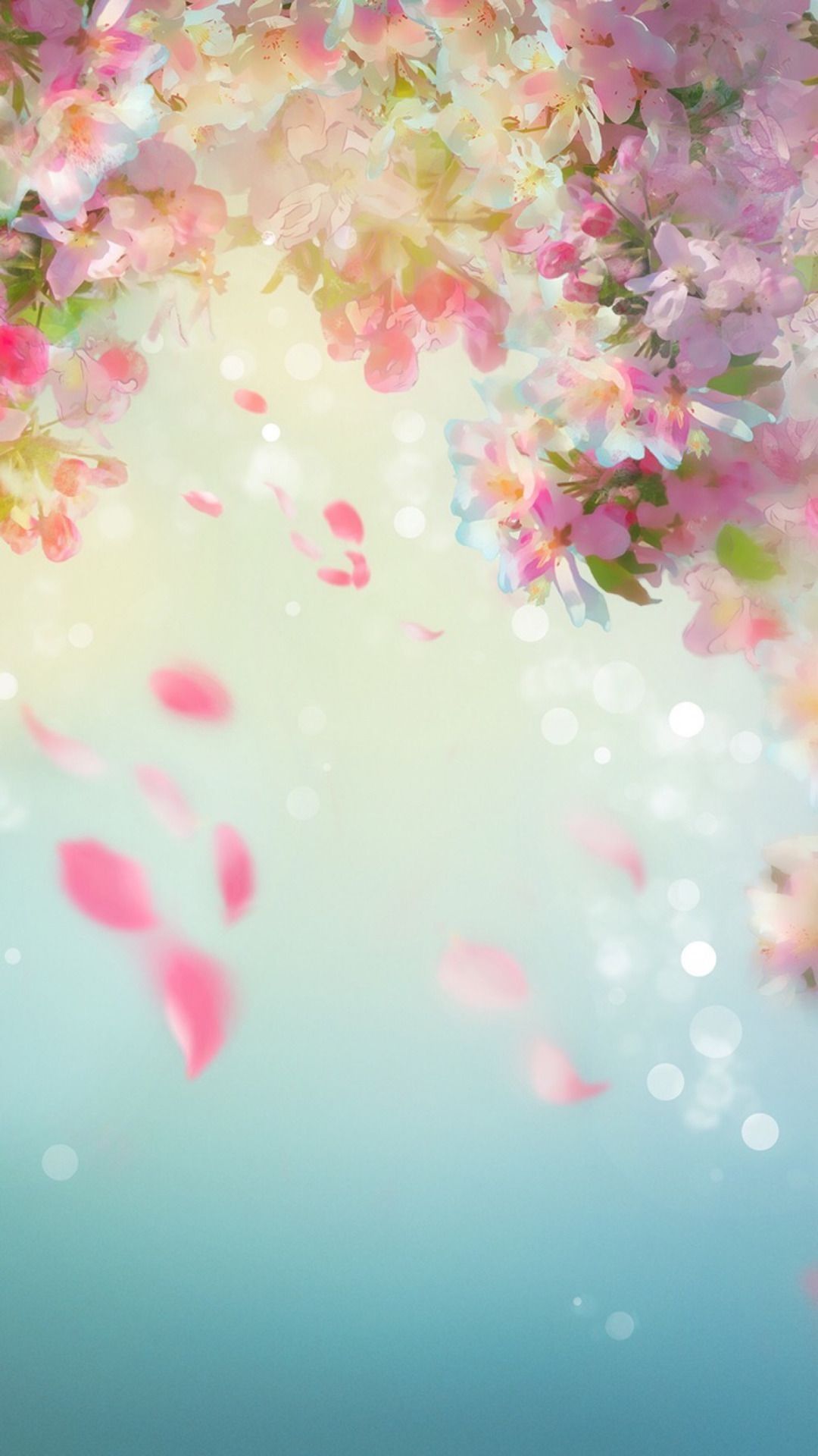 A beautiful pink and white flower background - Spring
