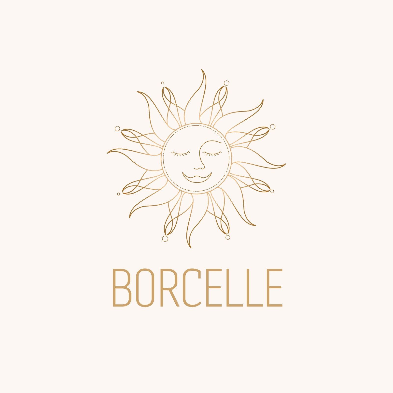 A logo for the brand borcelle - Gold