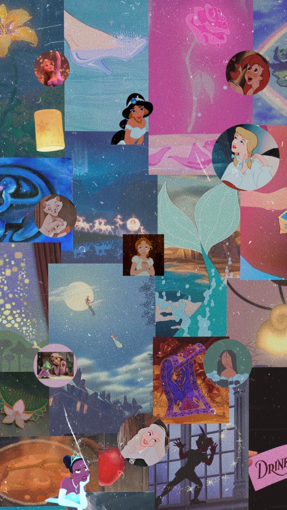 Disney icons aesthetic wallpaper. Disneyland iphone wallpaper, Disney collage, Wallpaper iphone disney