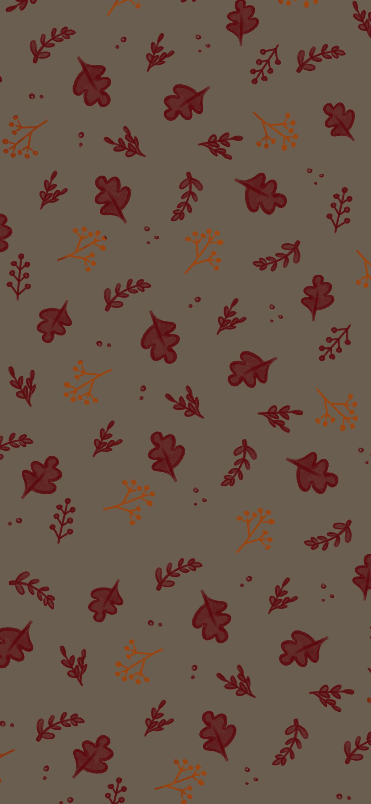 Oak Leaves Brown Wallpaper Fall Wallpaper for Phone