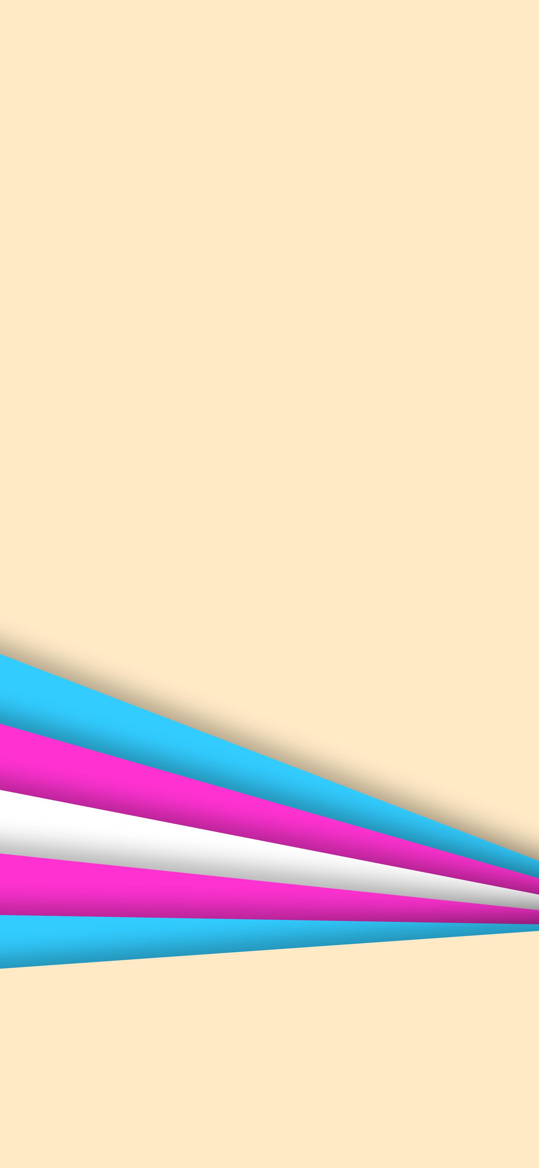 A colorful wallpaper with pink, blue, and white stripes. - Pride