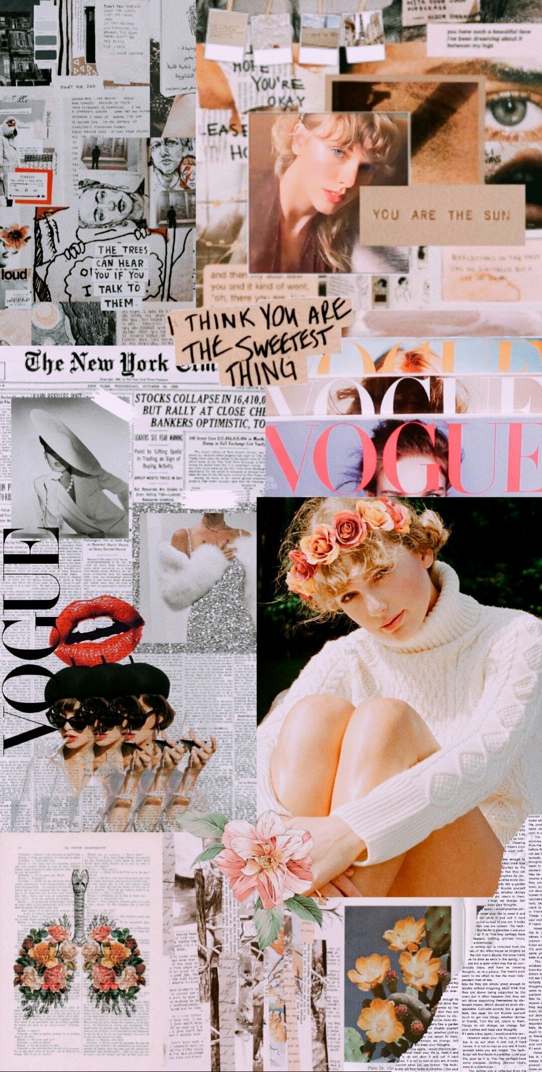 A collage of pictures and words - Taylor Swift