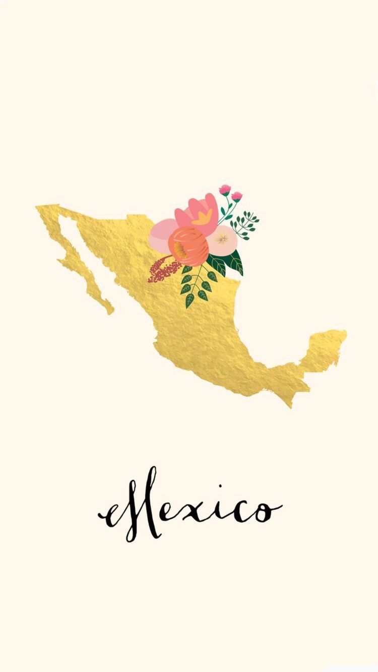 The image of a map with flowers and text that says mexico - Mexico