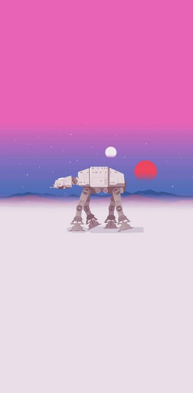 IPhone wallpaper of AT-AT walking in the snow from Star Wars - Star Wars