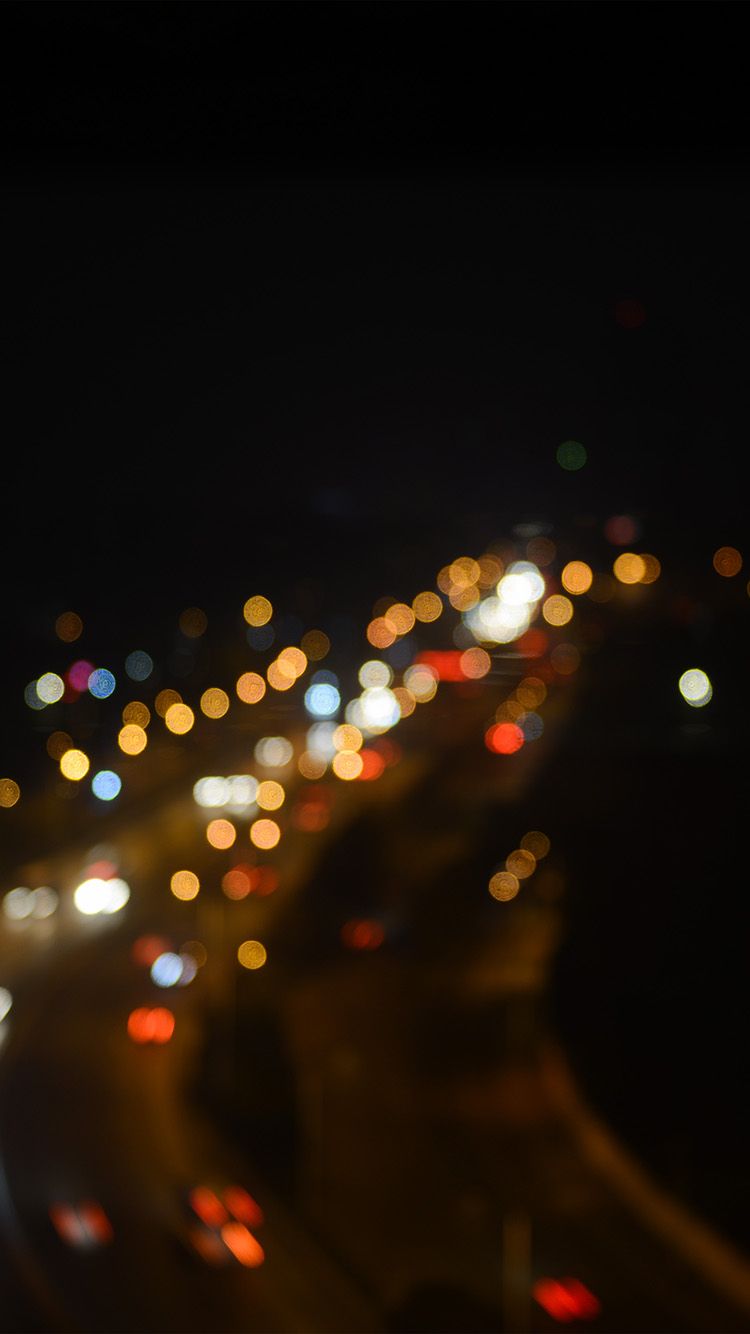 Bokeh city lights at night wallpaper 1080x1920 for your iPhone 8 from Everpix - Blurry