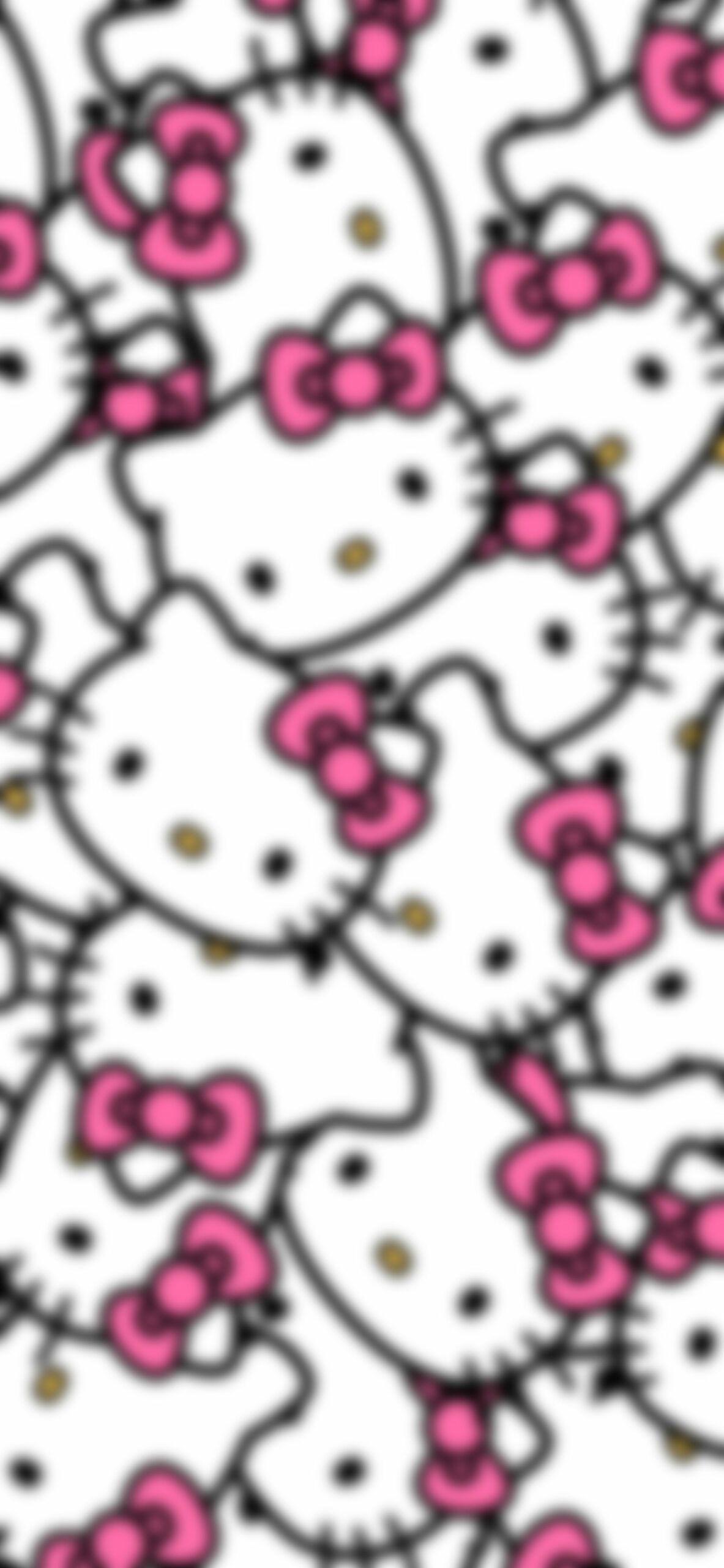 A hello kitty pattern with pink bows - Blurry