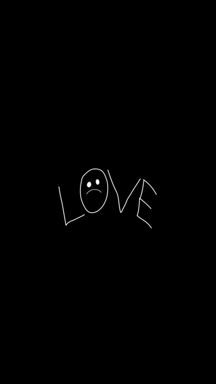 A black wall with the word love written on it - Lil Peep