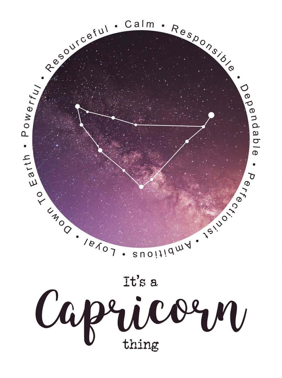 This is a capricorn thing - Capricorn