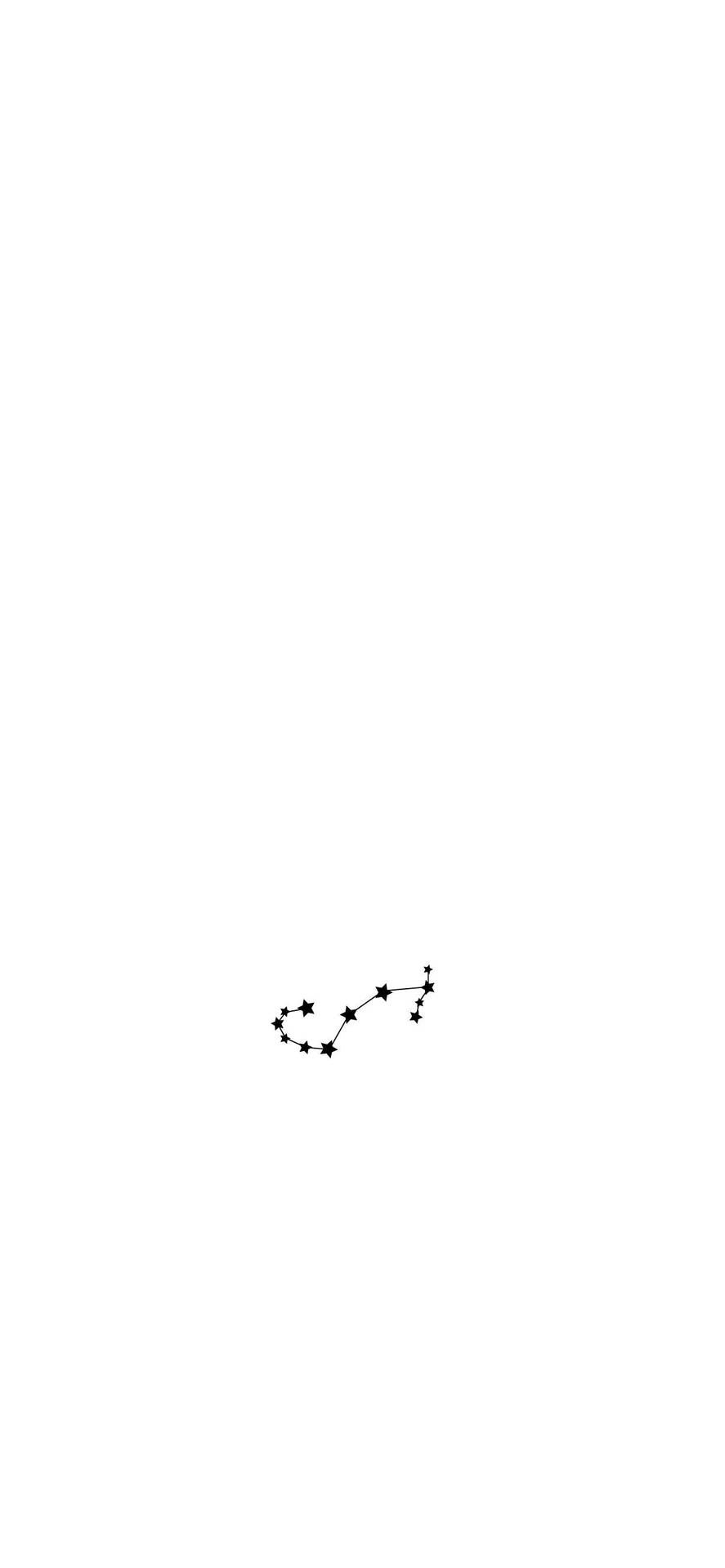 A black and white image of a constellation - Scorpio