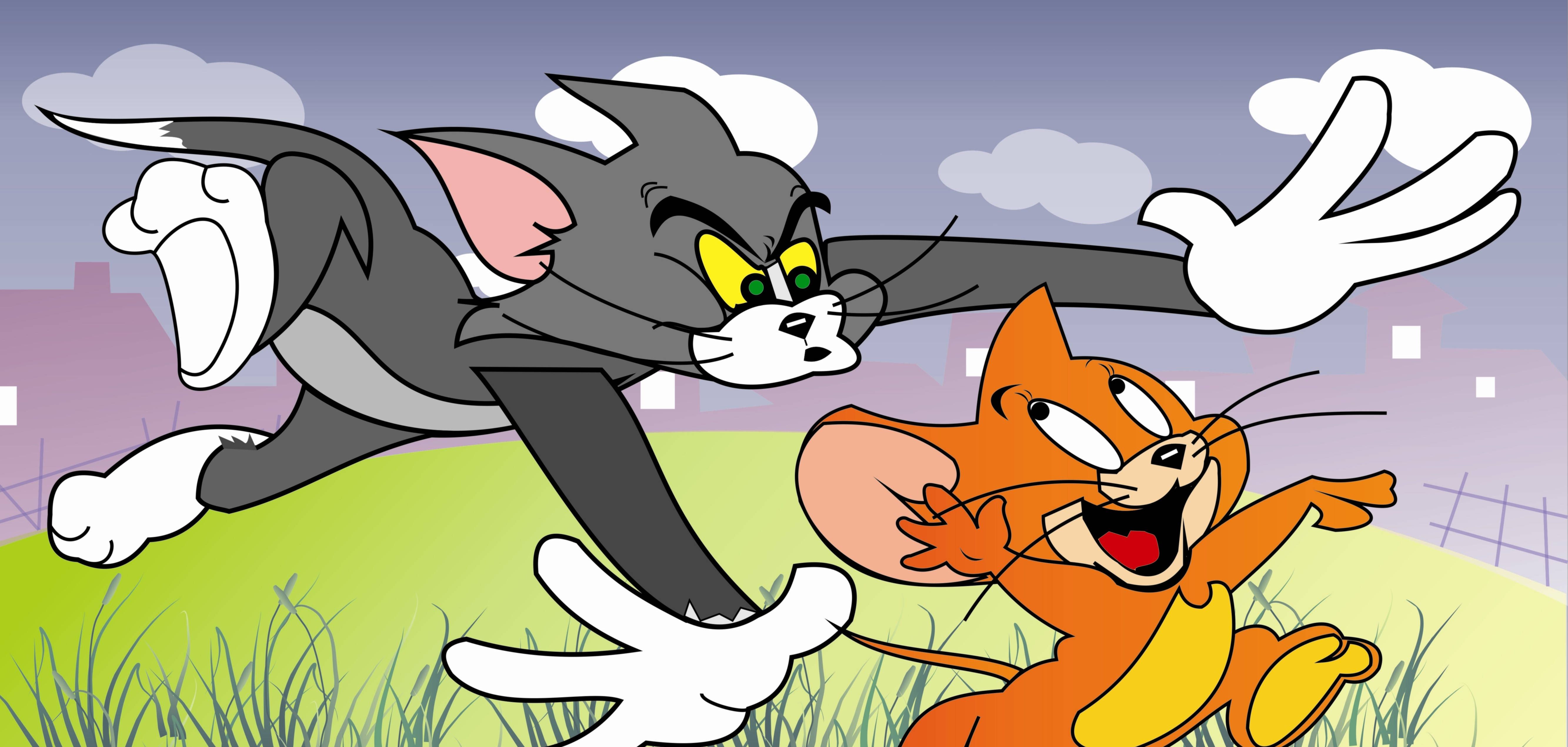 Download Funny Drawing Of Tom And Jerry Aesthetic Wallpaper