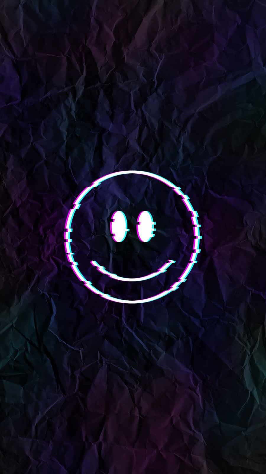 Neon smiley face on a black background - Smile