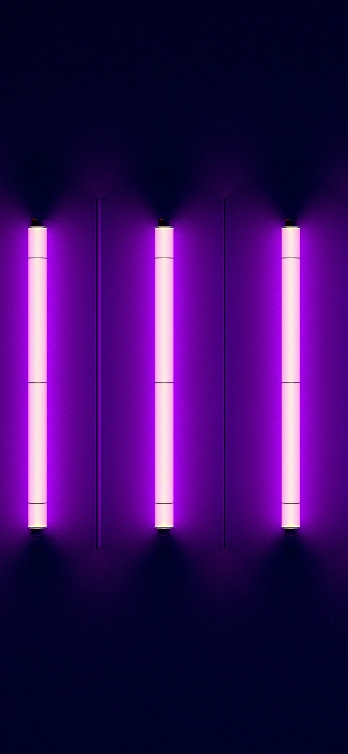 A purple light is shining on the wall - Neon purple, light purple