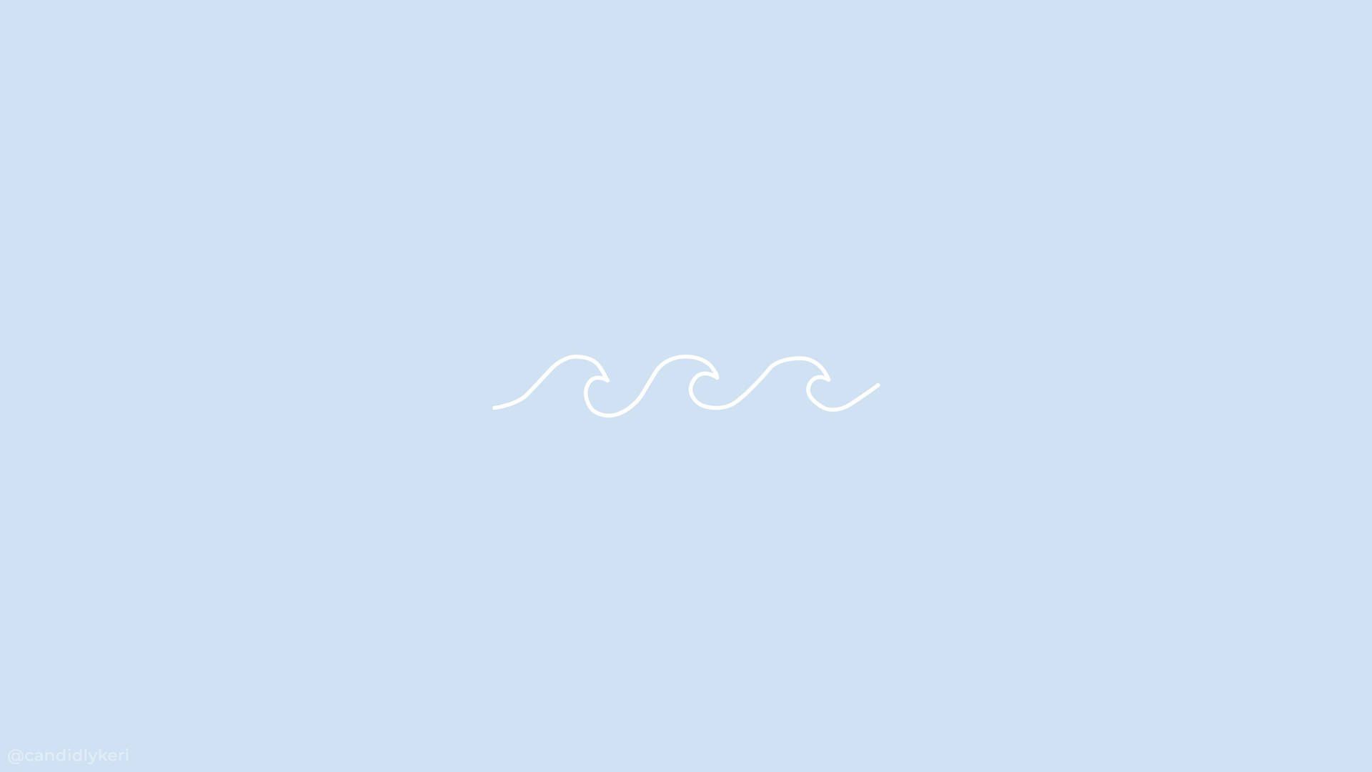 The wave logo is a minimalist design that features an oceanic shape - Minimalist
