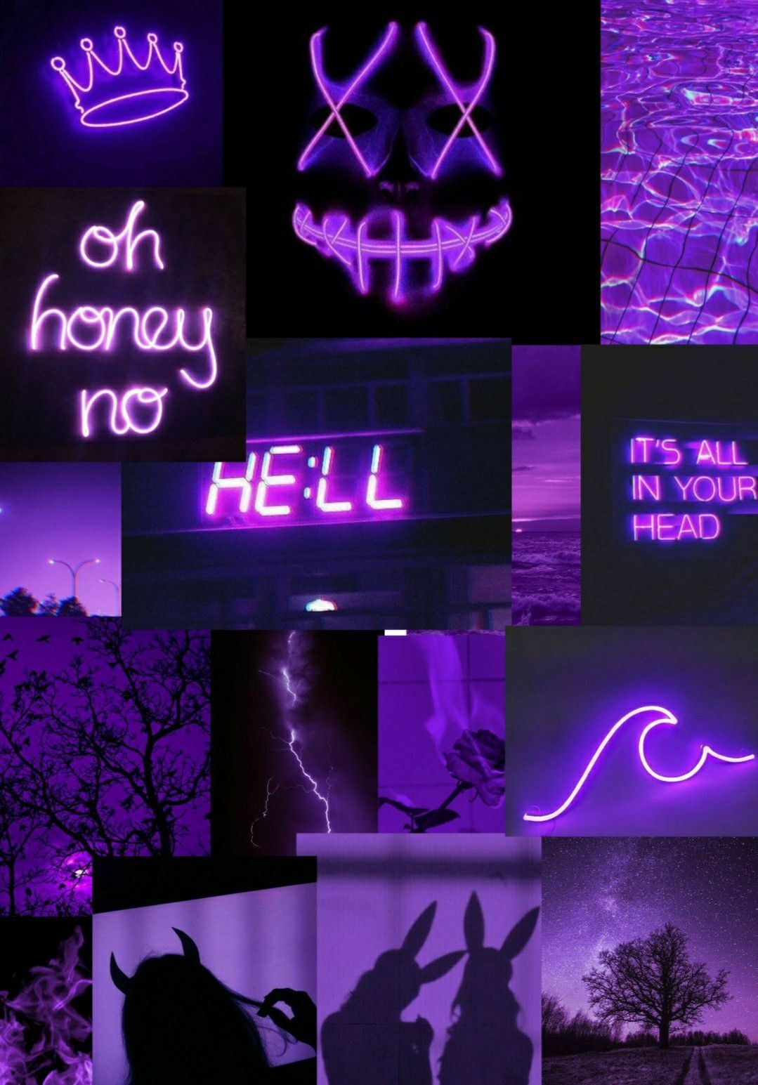 Neon purple aesthetic