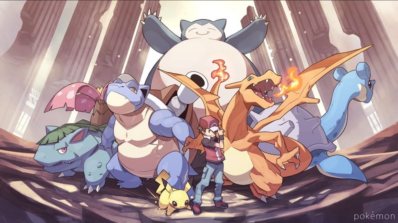 The pokemon team in a cave - Pokemon