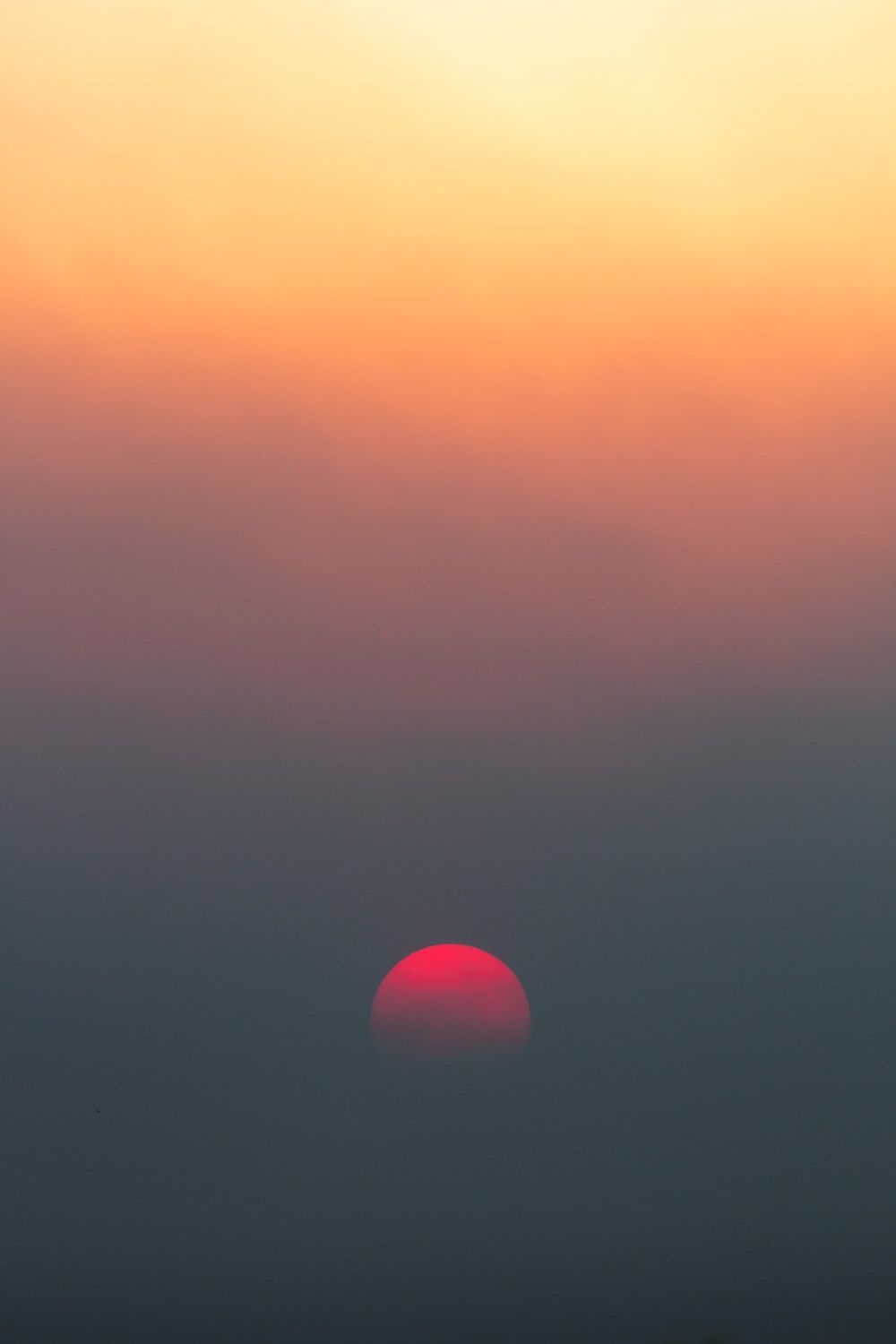 Red sun during golden hour - Sun