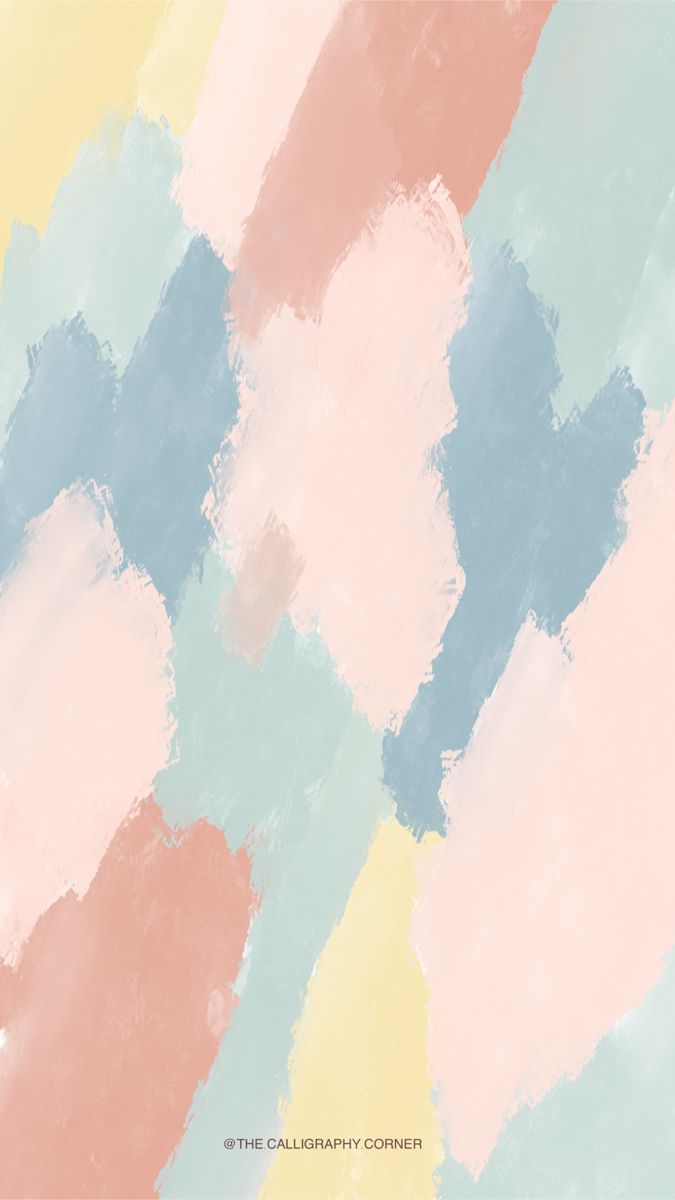 Pastel colored brush strokes on a white background - Pastel