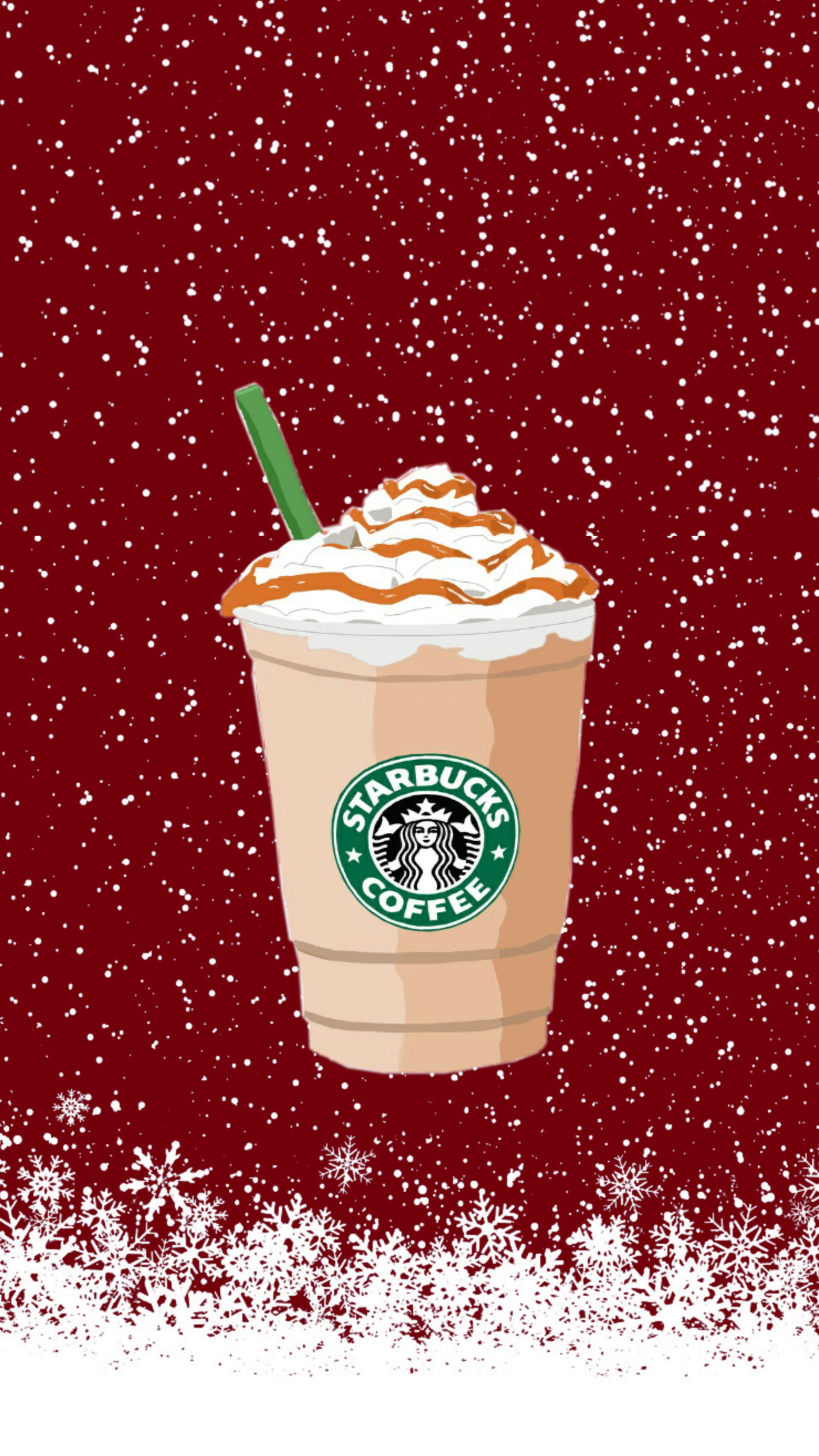 Starbucks Caramel Frappuccino Christmas Wallpaper / Fondo de Pantalla de Starbuck. Christmas phone wallpaper, Christmas wallpaper iphone cute, Christmas wallpaper