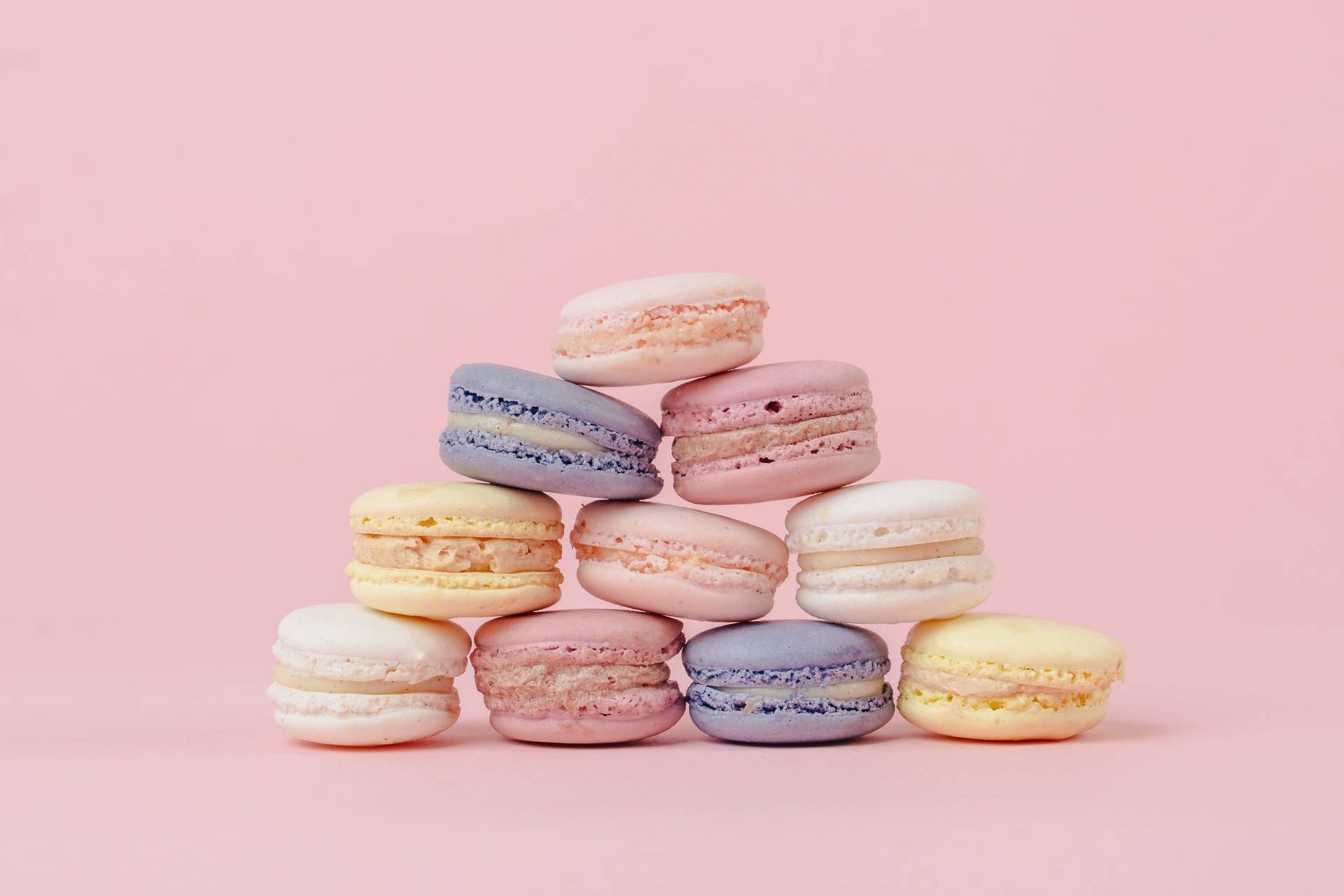 A pile of macaroons on top each other - Pastel, macarons