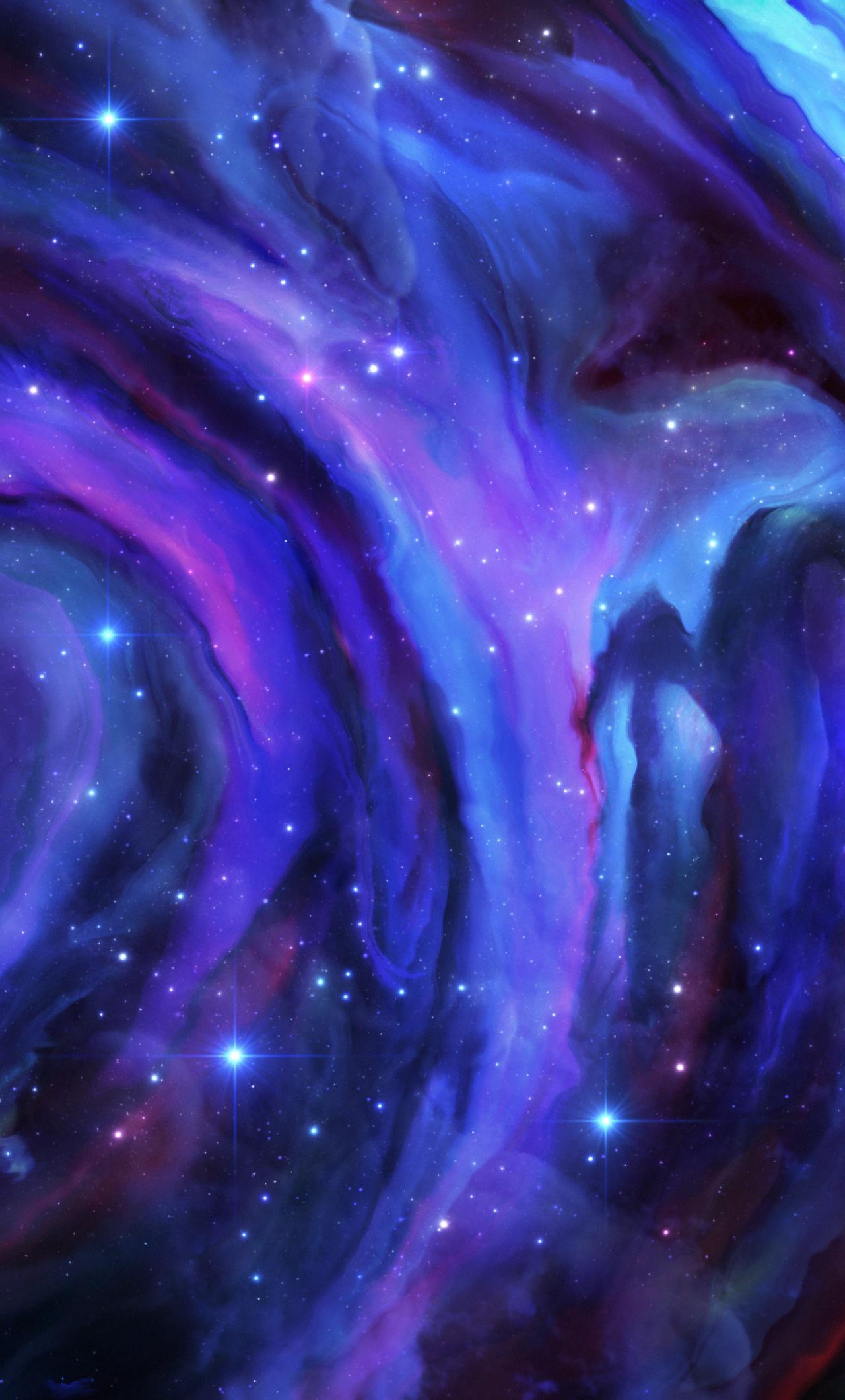 Nebula Indigo Wallpaper