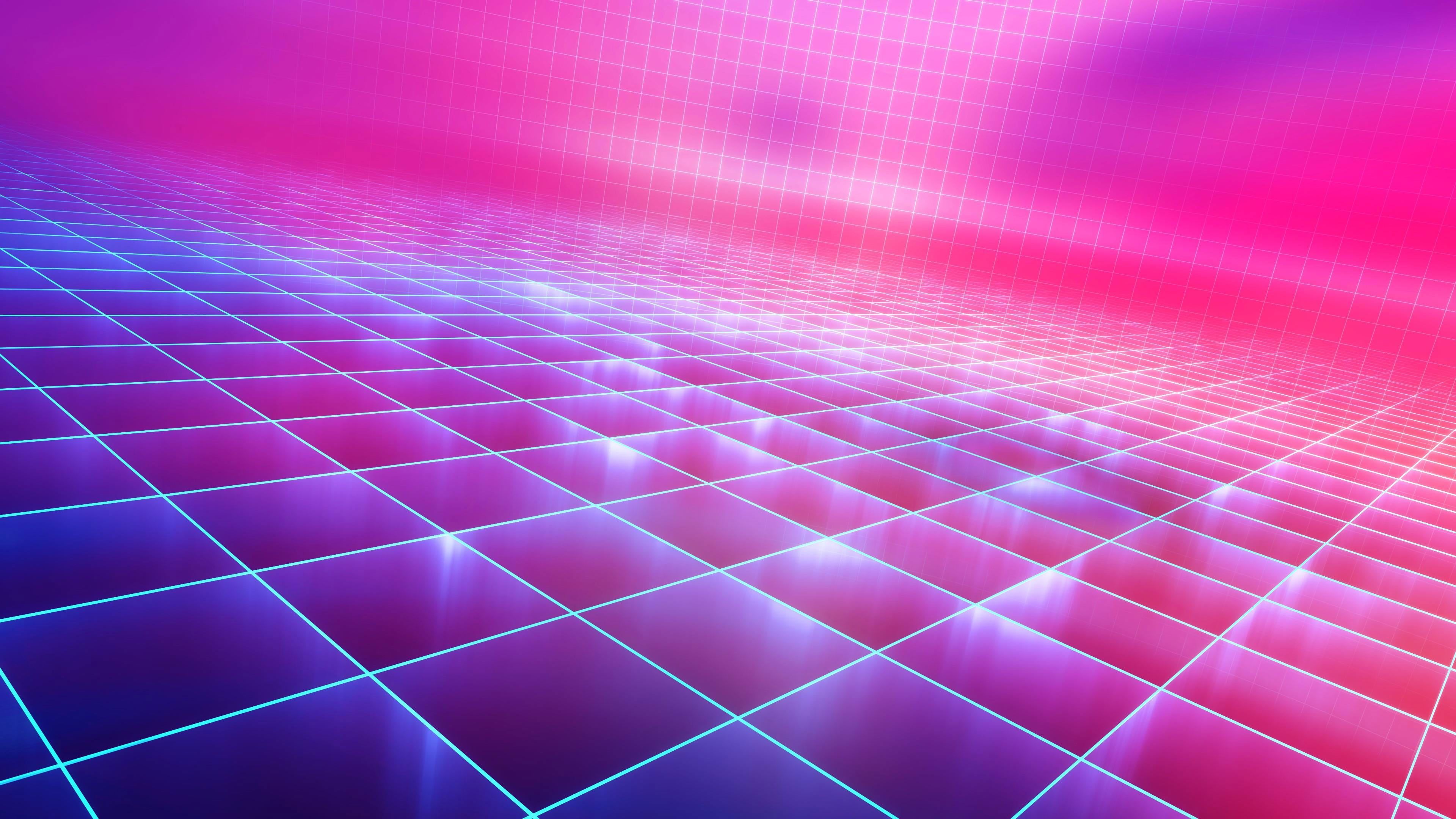 A retro 80s style background with neon colors - Magenta