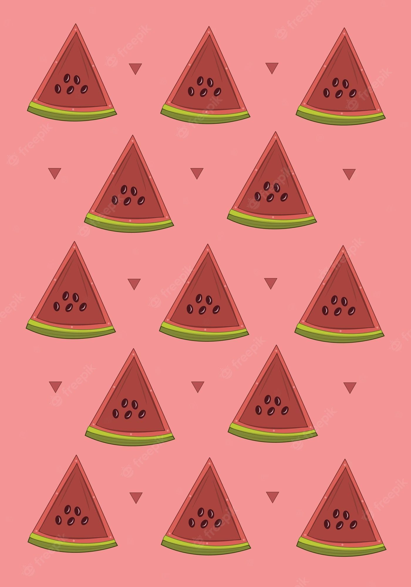 Premium Vector. Cute watermelon wallpaper