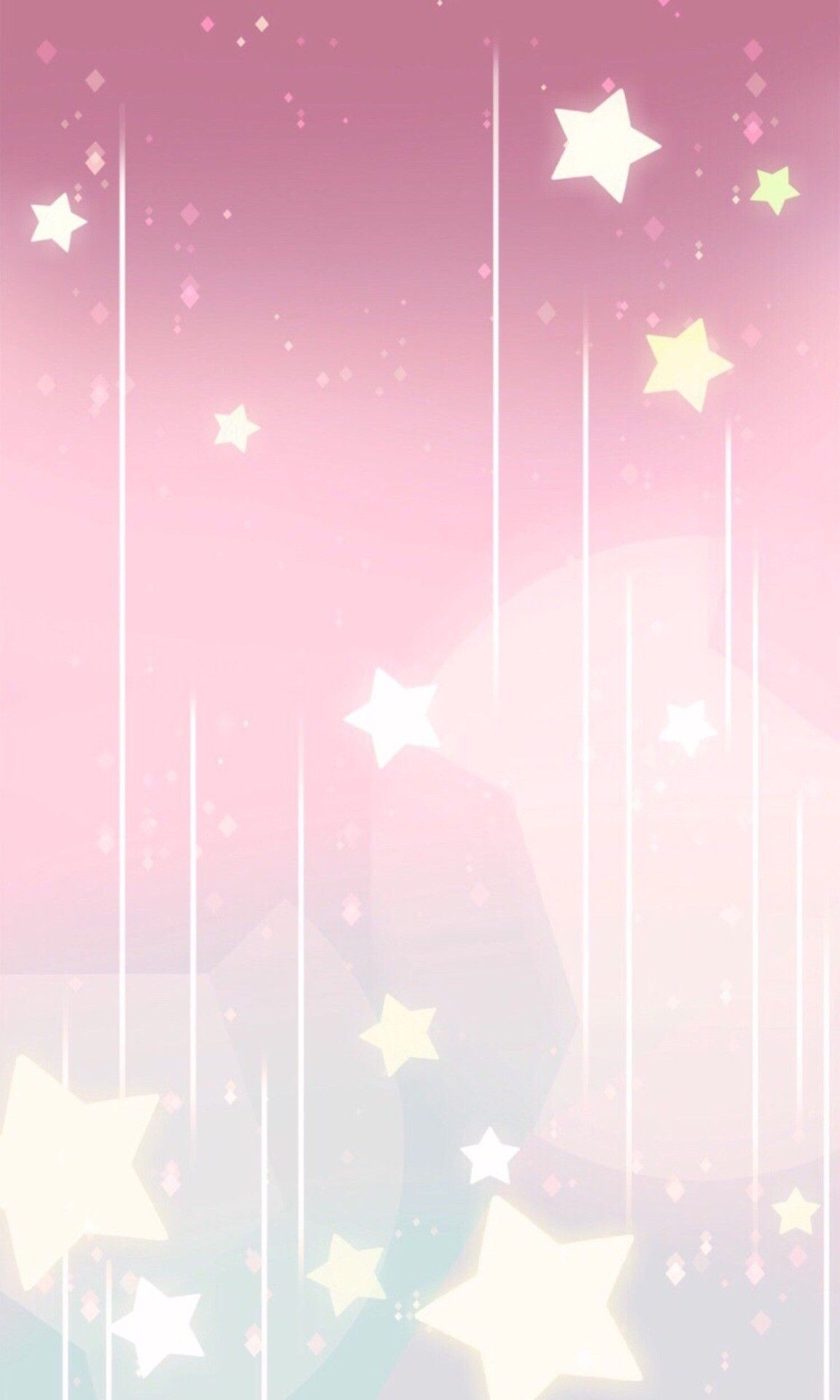A pink and white starry sky - Cute pink